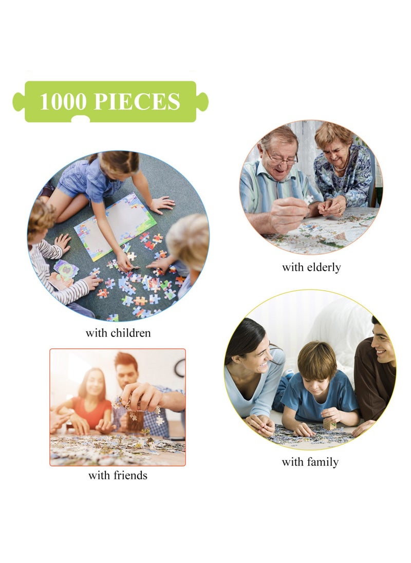 1000-Piece UAE Landscape Pencil Sketch Puzzle