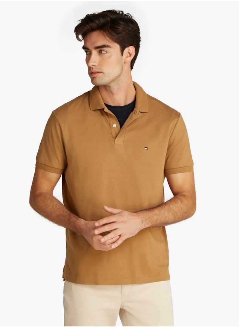 Men's Regular Fit Polo Shirt - Cotton, Brown