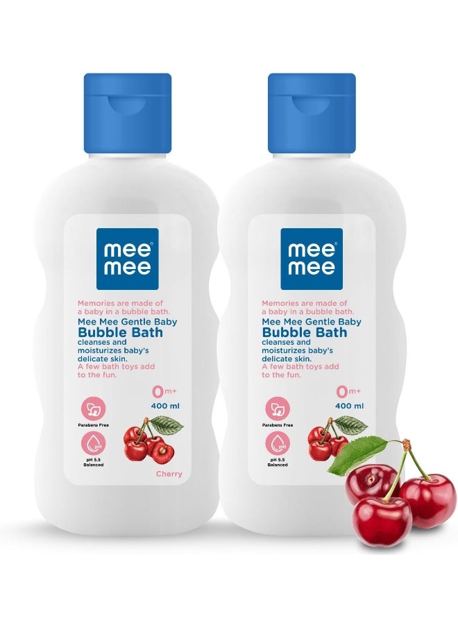 Mee Mee Gentle Baby Bubble Bath with Cherry Extracts, White, 500ml (Pack of 2)
