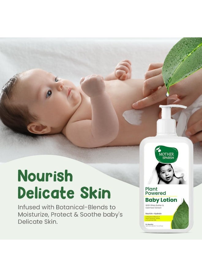 Mother Sparsh Plant Powered Natural Baby Lotion With Organic Shea Butter & Oatmeal Extract | For All Day Deep Hydration | 200ml