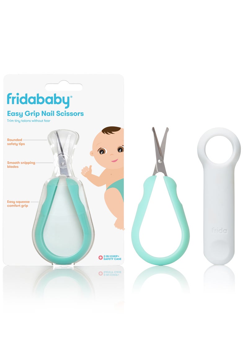Easy Grip Nail Scissors – Safe, Rounded Tip Baby Nail Trimmer for Newborns & Toddlers, Ergonomic Handle, BPA-Free, with 2-in-1 Safety Case – Infant Grooming Essential
