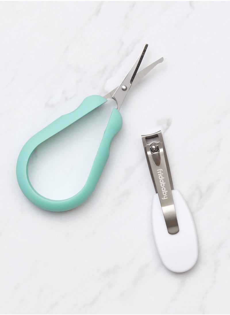 Easy Grip Nail Scissors – Safe, Rounded Tip Baby Nail Trimmer for Newborns & Toddlers, Ergonomic Handle, BPA-Free, with 2-in-1 Safety Case – Infant Grooming Essential