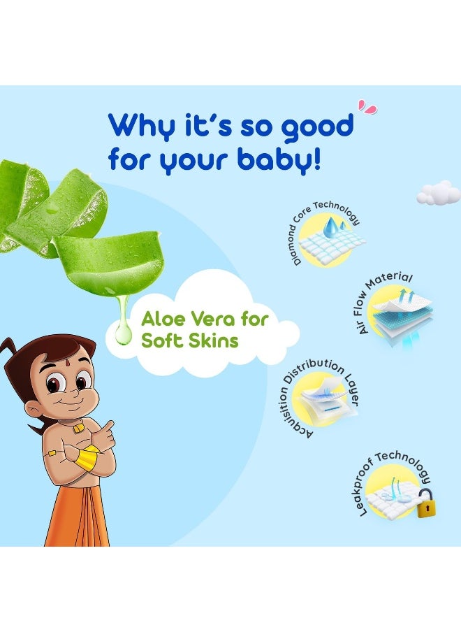Bumtum Chota Bheem XL Size Baby Diaper Pants, 108 Count, Leakage Protection Infused With Aloe Vera, Cottony Soft High Absorb Technology