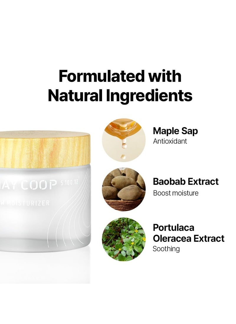MAY COOP Raw Moisturizer Face Cream â€“ Daily Hydrating Cream with Maple Sap for Deep Hydration, Softening & Nourishing - Korean Skincare, Vegan Clean Beauty, 2.8oz.