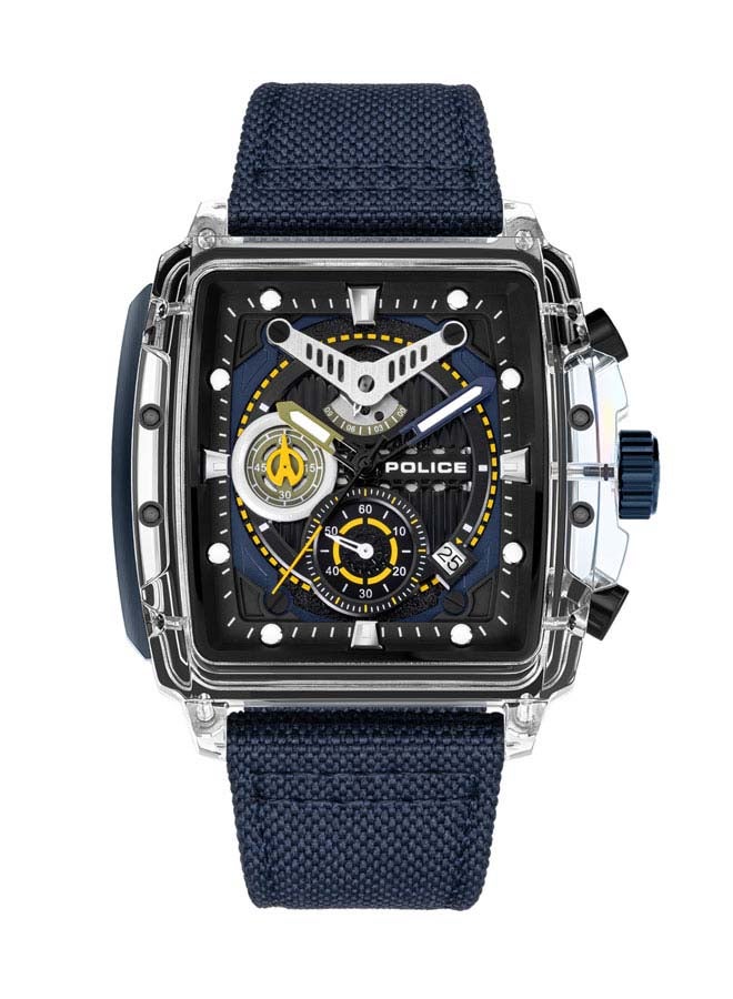 Men's Clout 43mm Quartz Multi-Function Watch with TR90 Case & Four Distinct Straps