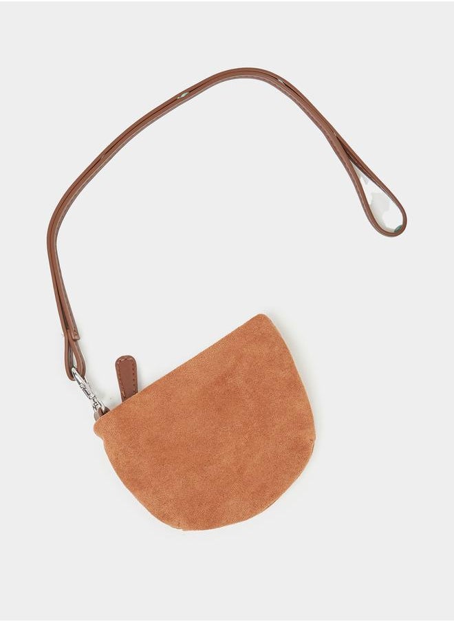 Suede Look Crossbody Bag