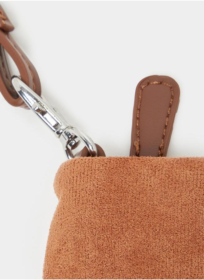 Suede Look Crossbody Bag