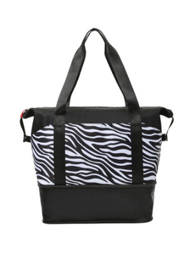 Zebra Print Gym Bag with Double Handle