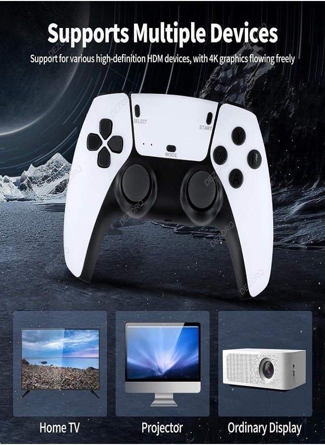 M15 TV Game Console with Dual Wireless Controllers - 128GB Mini Retro PS1 Gaming System, HDMI-Compatible for HD Gaming - Plug & Play for Kids and Adults