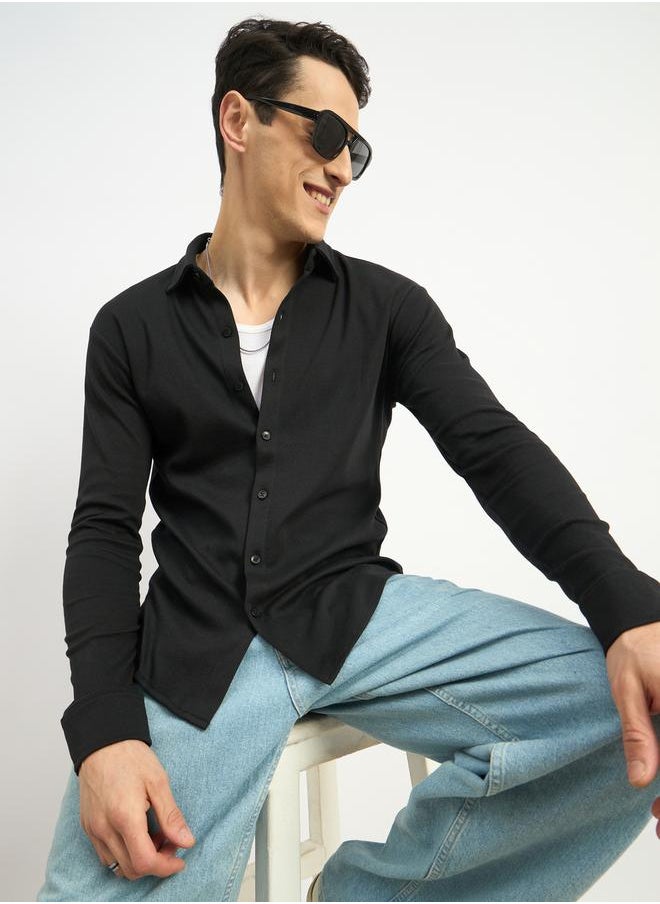 Regular Fit Interlock Knit Shirt