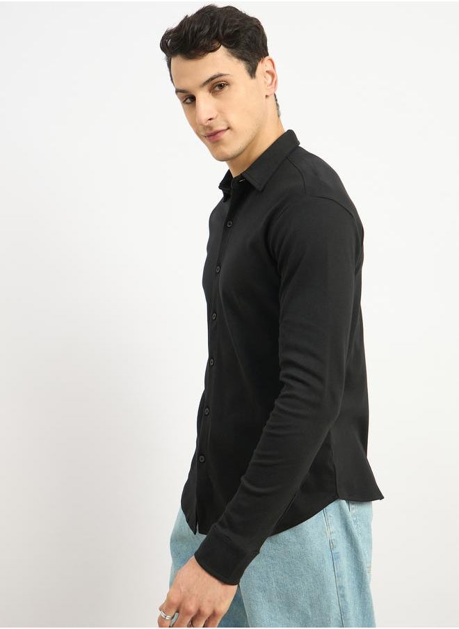 Regular Fit Interlock Knit Shirt