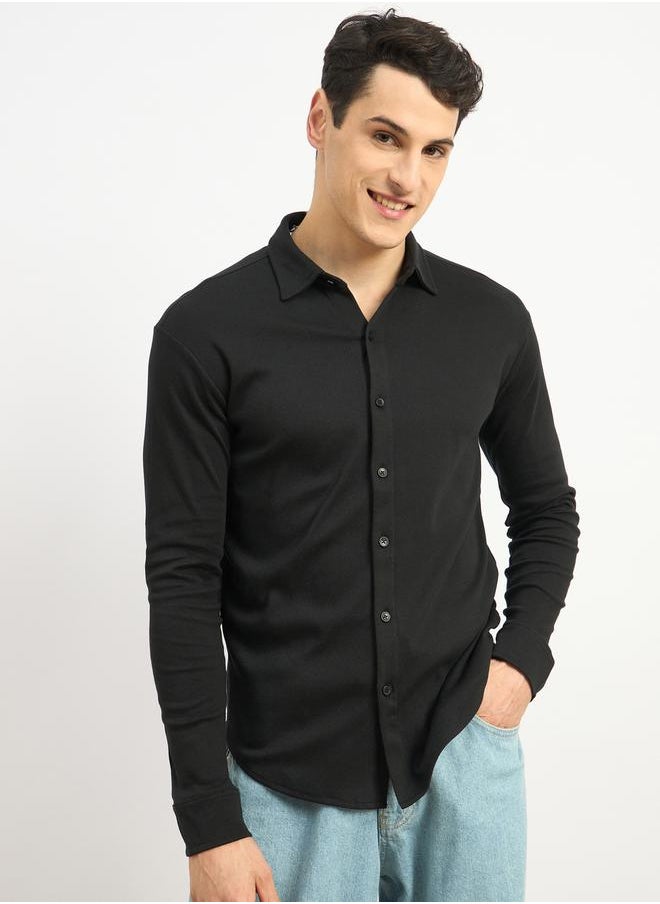 Regular Fit Interlock Knit Shirt