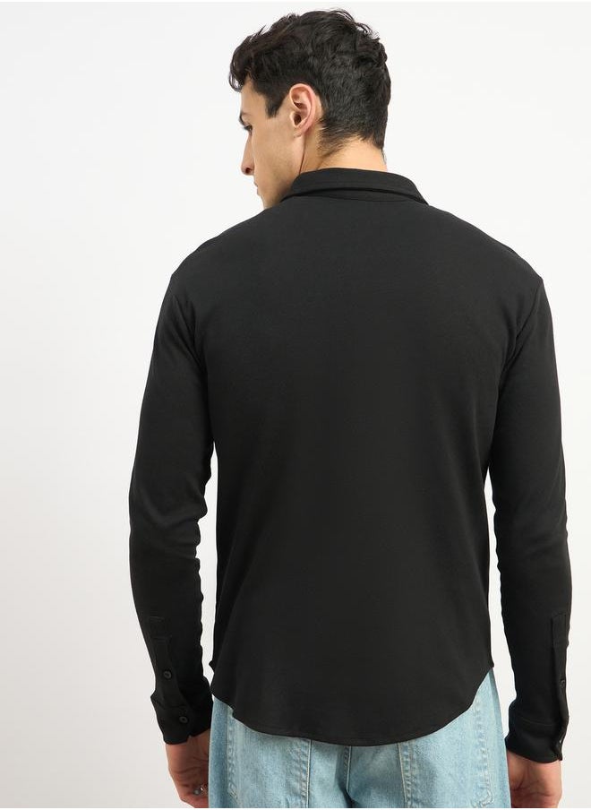Regular Fit Interlock Knit Shirt