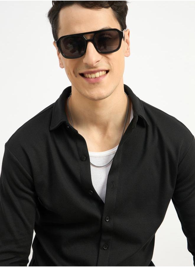 Regular Fit Interlock Knit Shirt