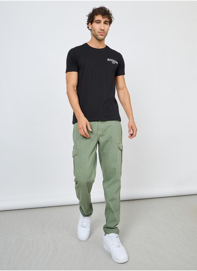 Overdyed Cargo Pocket Straight Fit Jeans