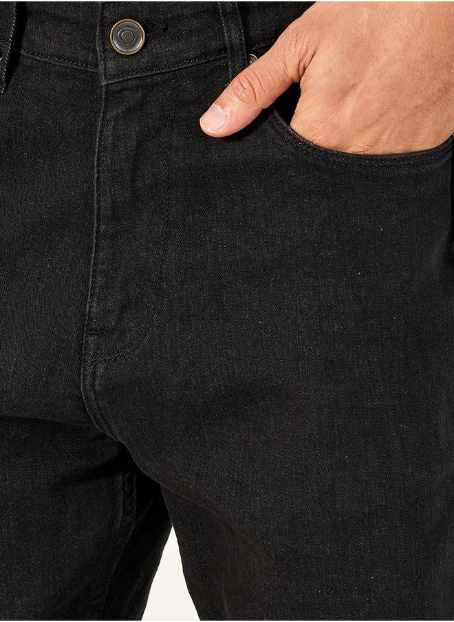 Cotton Stretch 5-Pocket Relaxed Fit Jeans