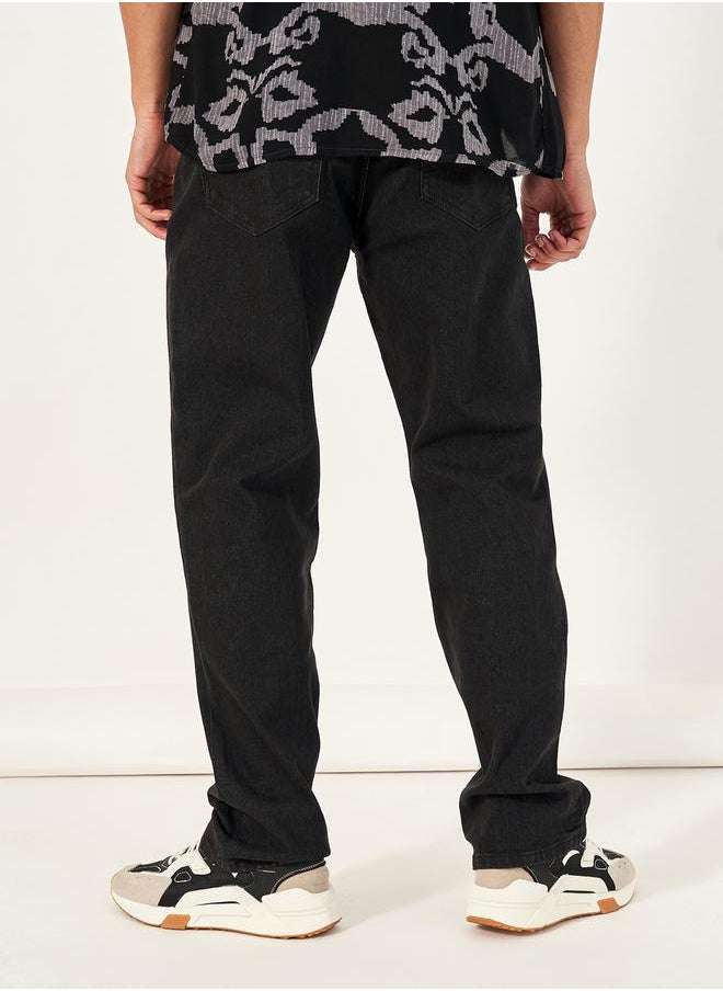 Cotton Stretch 5-Pocket Relaxed Fit Jeans
