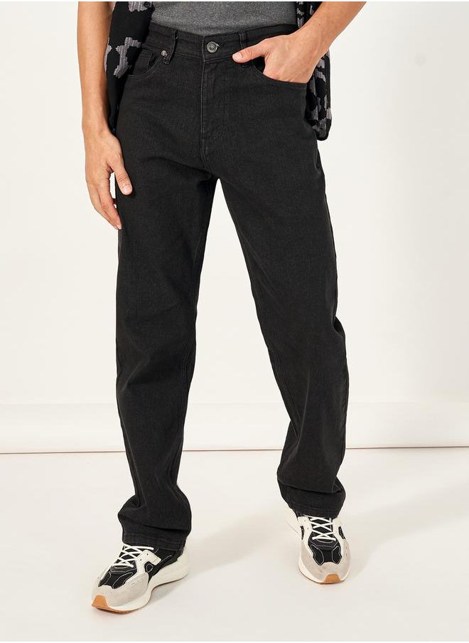 Cotton Stretch 5-Pocket Relaxed Fit Jeans