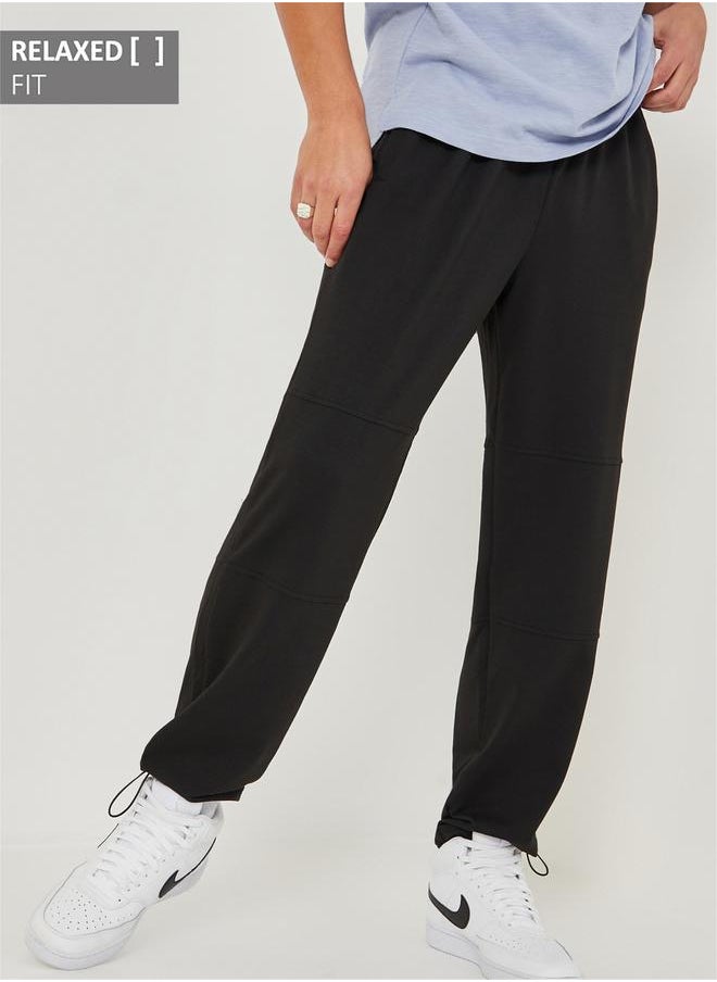 Relaxed Fitted Cut and Sew Toggle Cuffed Jogger
