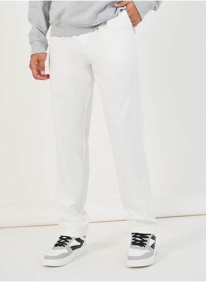 Premium Texture Knitted Pants with  Zipper Pocket Detail