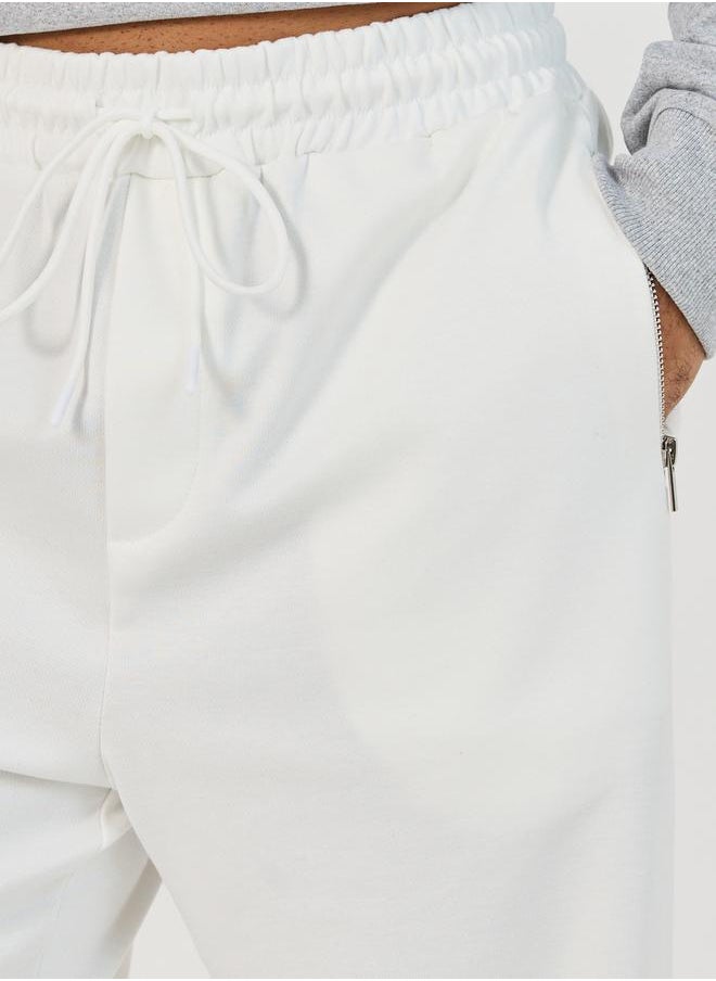 Premium Texture Knitted Pants with  Zipper Pocket Detail
