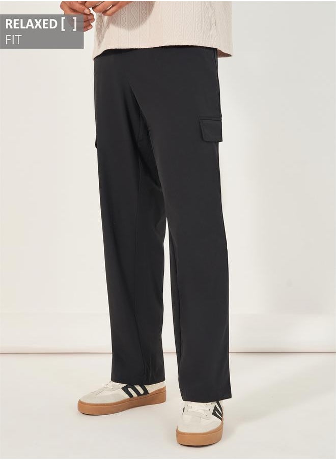 Relaxed Fit Welt Flap Pocket Trousers