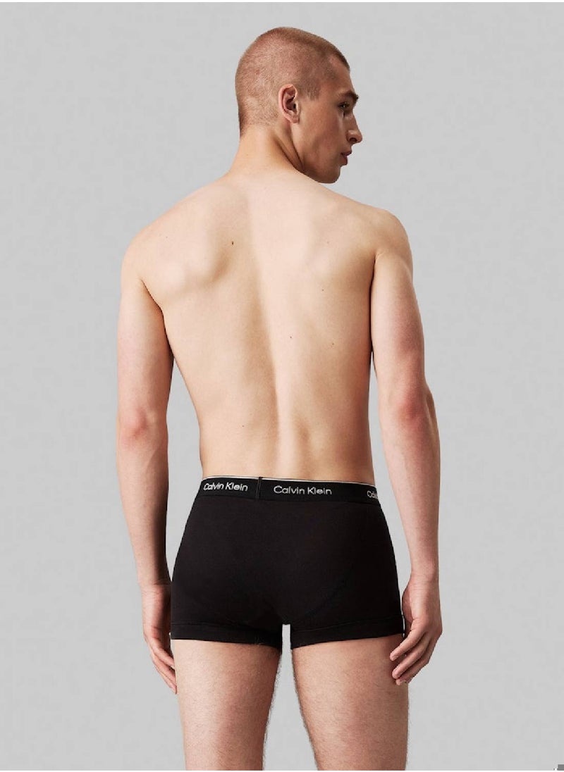 Men's 3 Pack Trunks - Cotton, Black