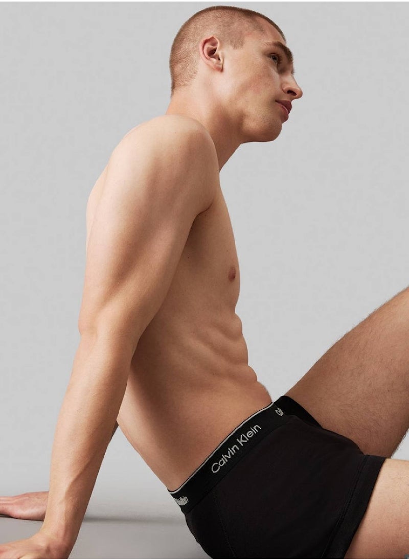 Men's 3 Pack Trunks - Cotton, Black