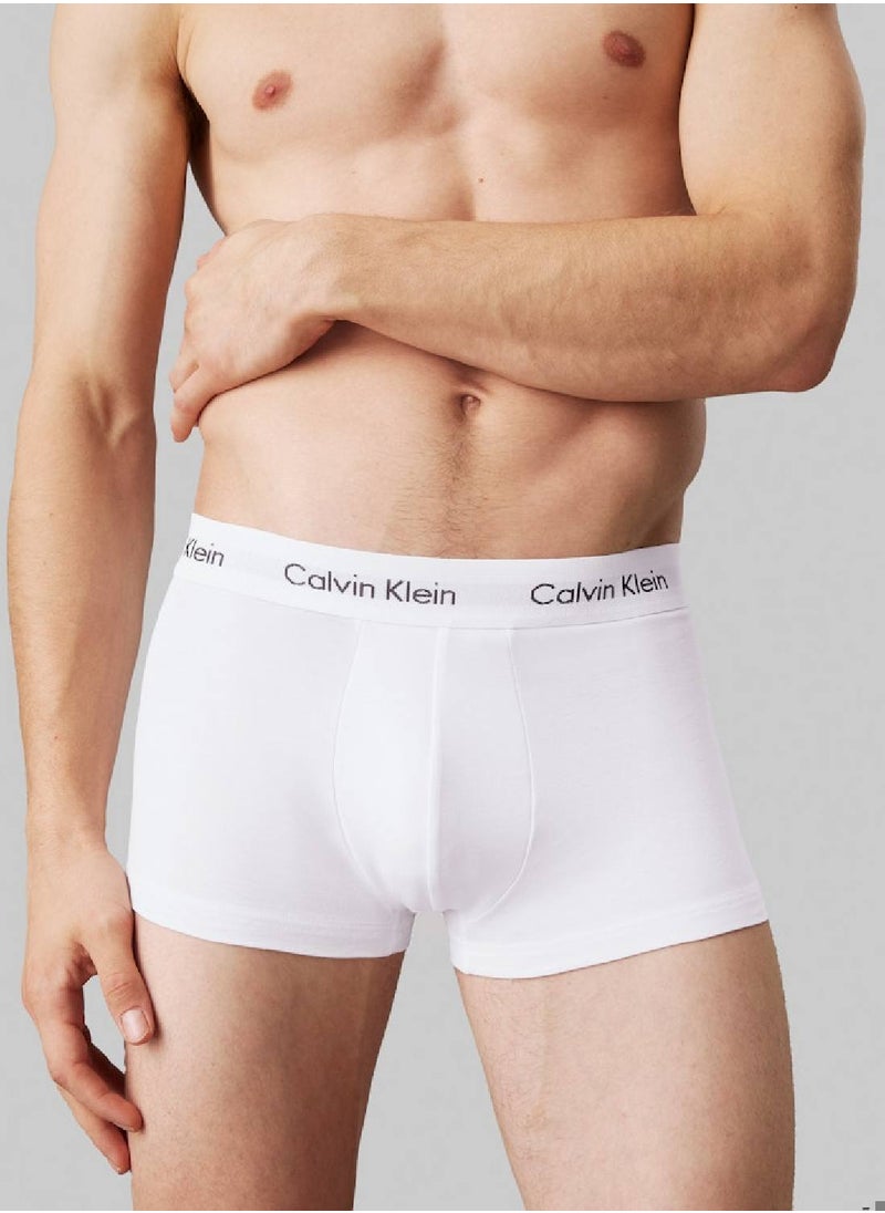 Men's 3 Pack Trunks - Cotton, White