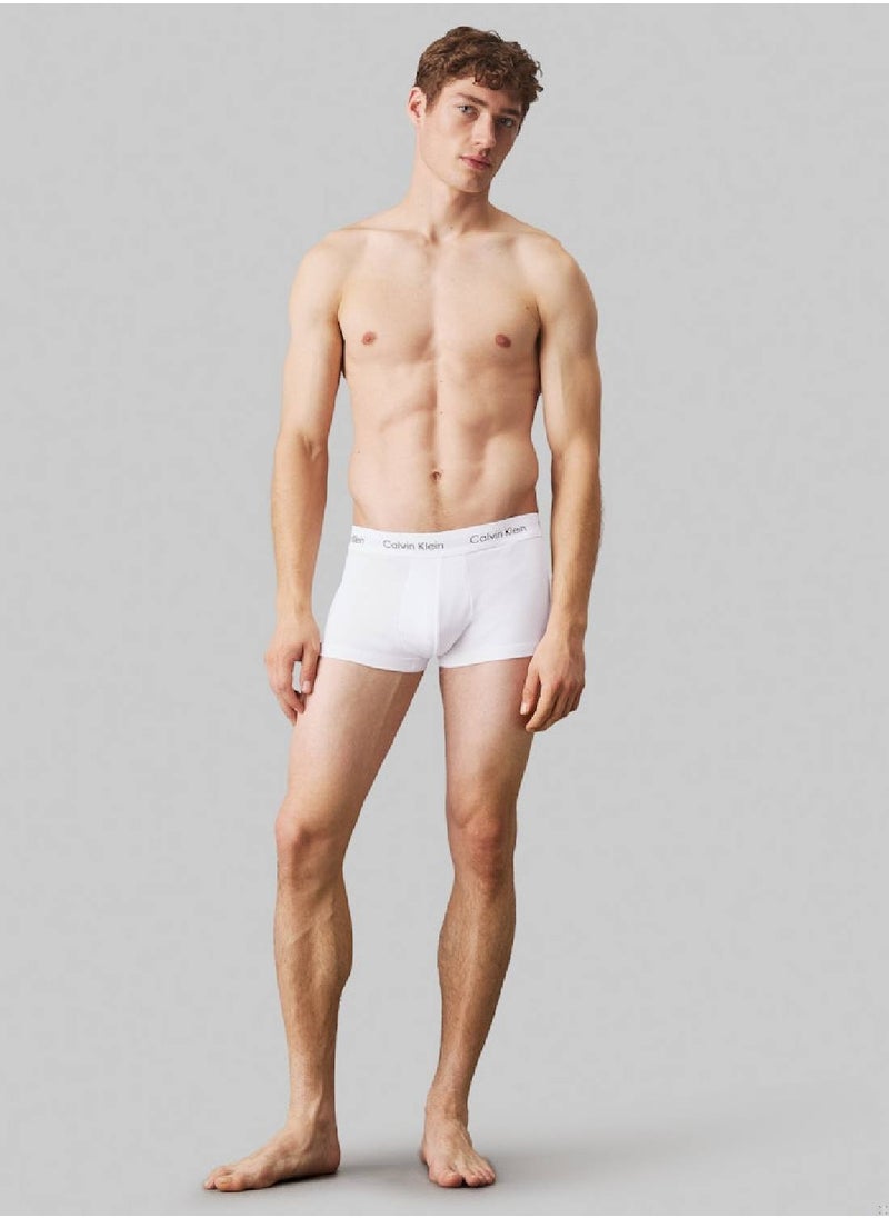 Men's 3 Pack Trunks - Cotton, White