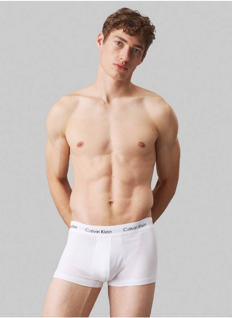 Men's 3 Pack Trunks - Cotton, White