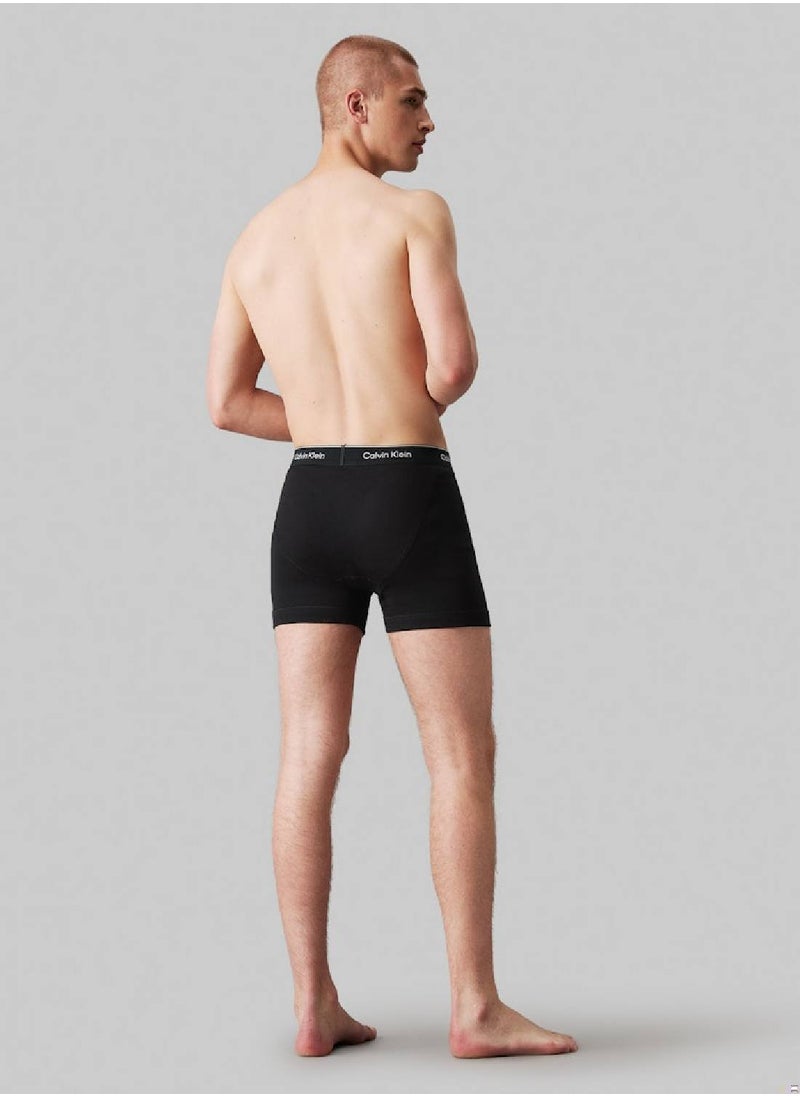 Men's 3 Pack Boxer Briefs - Cotton, Black