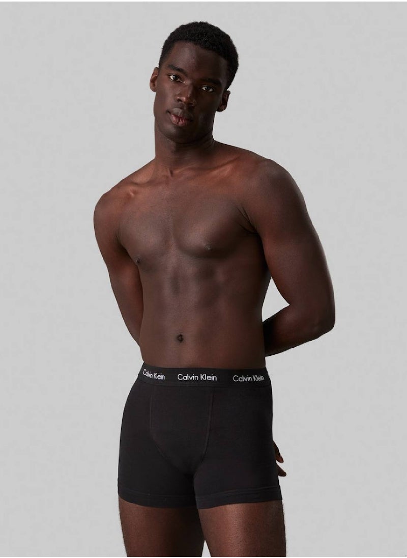 Men's 5 Pack Trunks - Cotton, Black