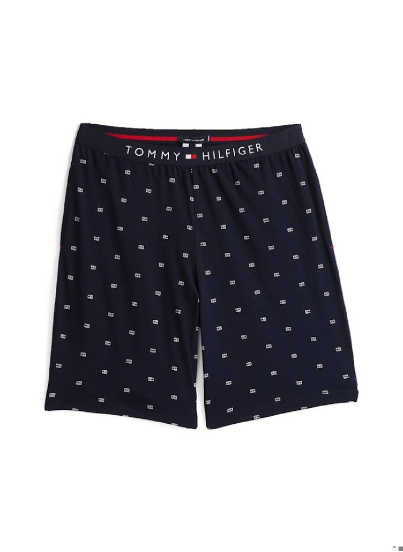 Men's Print T-Shirt And Shorts Pyjama Set - Cotton, Multicolour