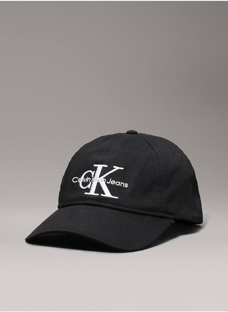 Men's Twill Logo Cap - Cotton, Black