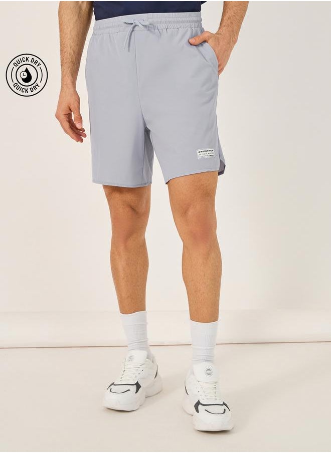 Regular Fit Training Shorts with Patch Detail