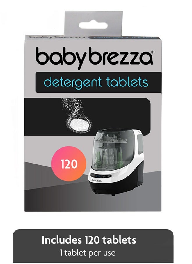 Official Detergent Soap Tablets For Baby Brezza Bottle Washer Pro, 120 Tablets