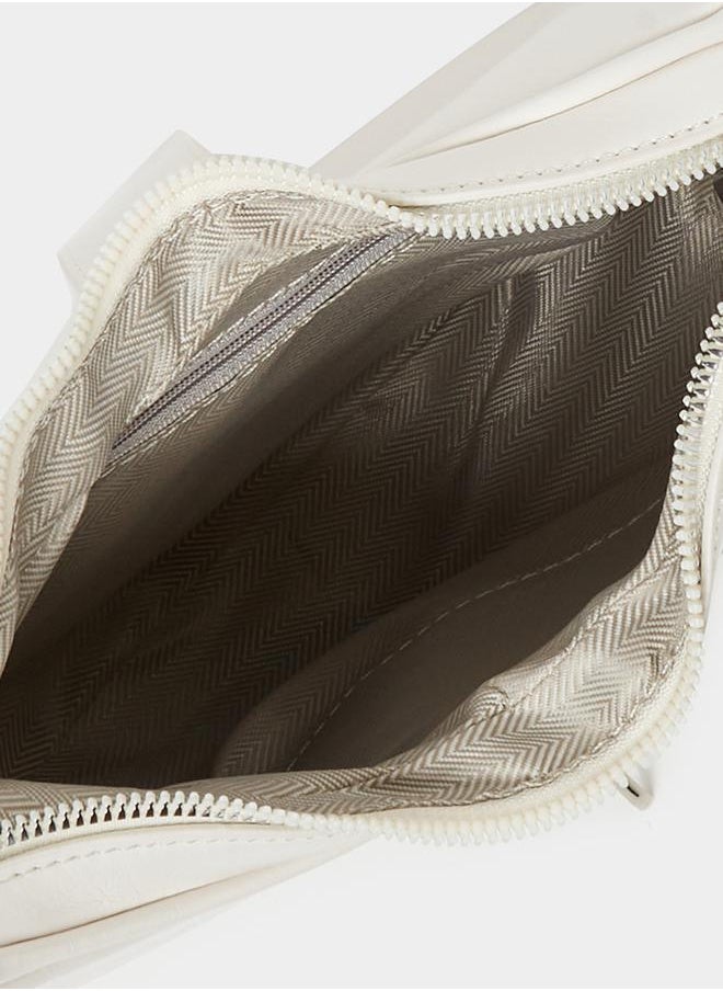 Heart Studded Belted Shoulder Bag