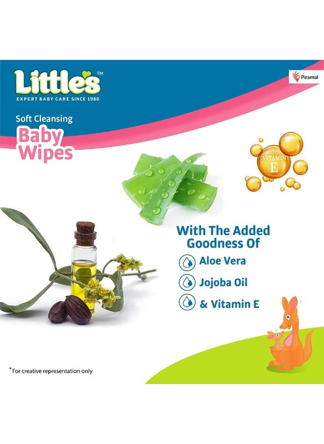 Little's Soft Cleansing Baby Wipes, 80 Wipes (Pack of 4)