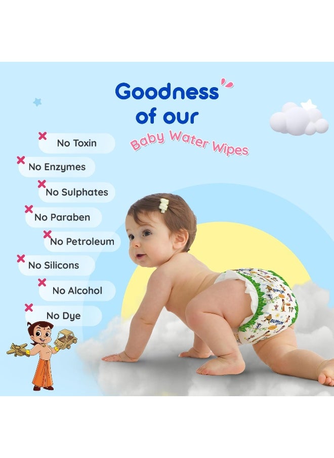 Bumtum Baby Chota Bheem Gentle Soft Moisturizing Wet Wipes With Lid