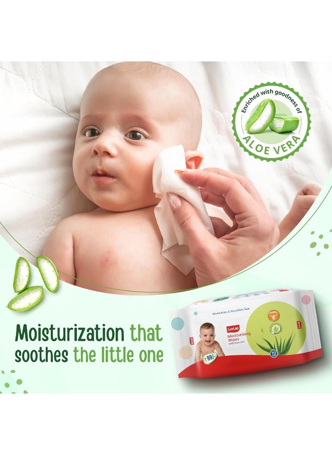 Luv Lap Paraben Free wipes for baby skin with Aloe Vera