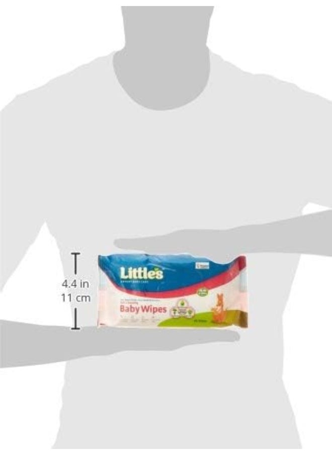 Little's Soft Cleansing Baby Wipes Lid, 80 Wipes (Pack of 2)