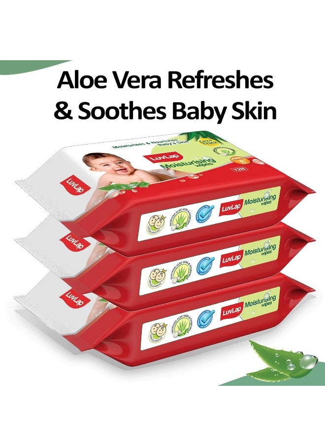 Luv Lap Paraben Free Extra Thick Baby Wipes with Aloe Vera