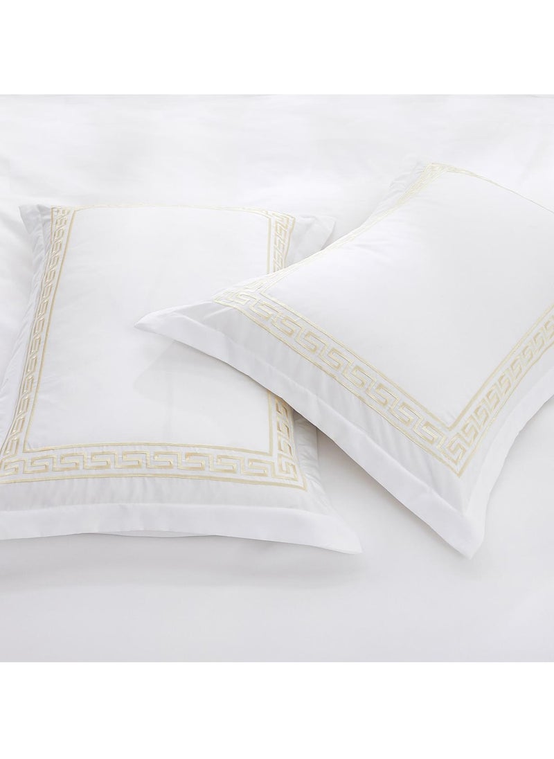 MMM HOME Embroidered 6pcs Super King/King/Single size High Cotton Hotel Master Quality Bedding Set Duvet Cover/Bedsheet/Pillow covers set