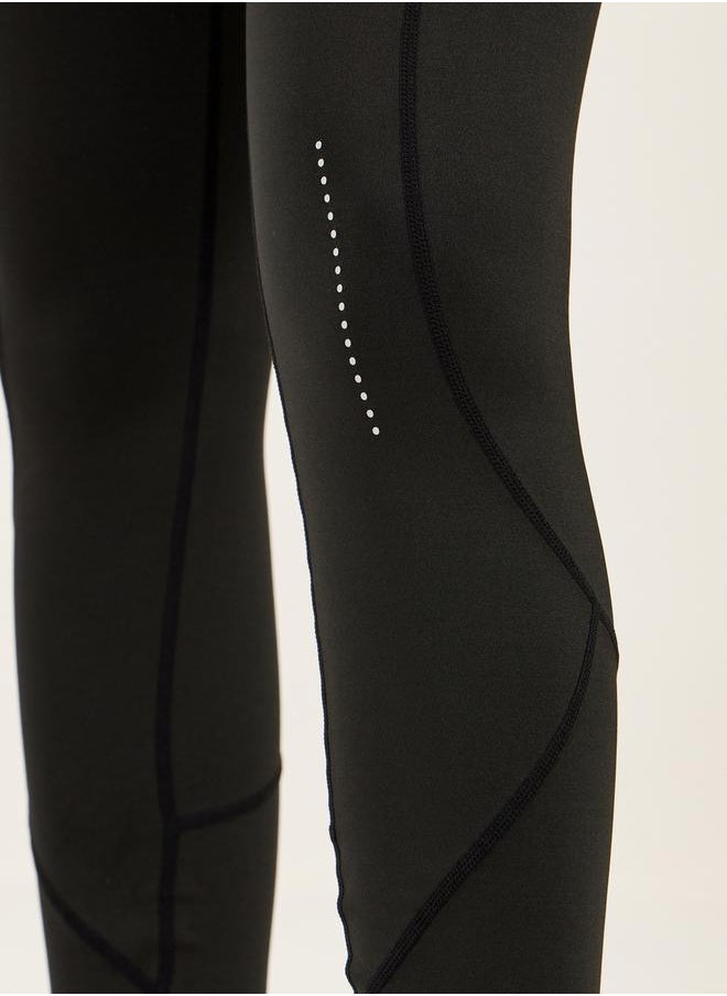 Knee Reflective Detail Full Length Leggings