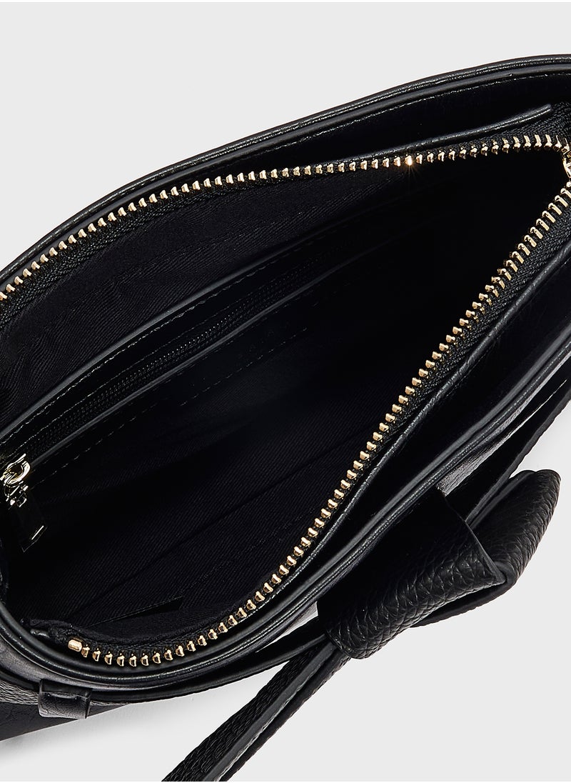 Jimsina Pu Bow Crossbody Bag