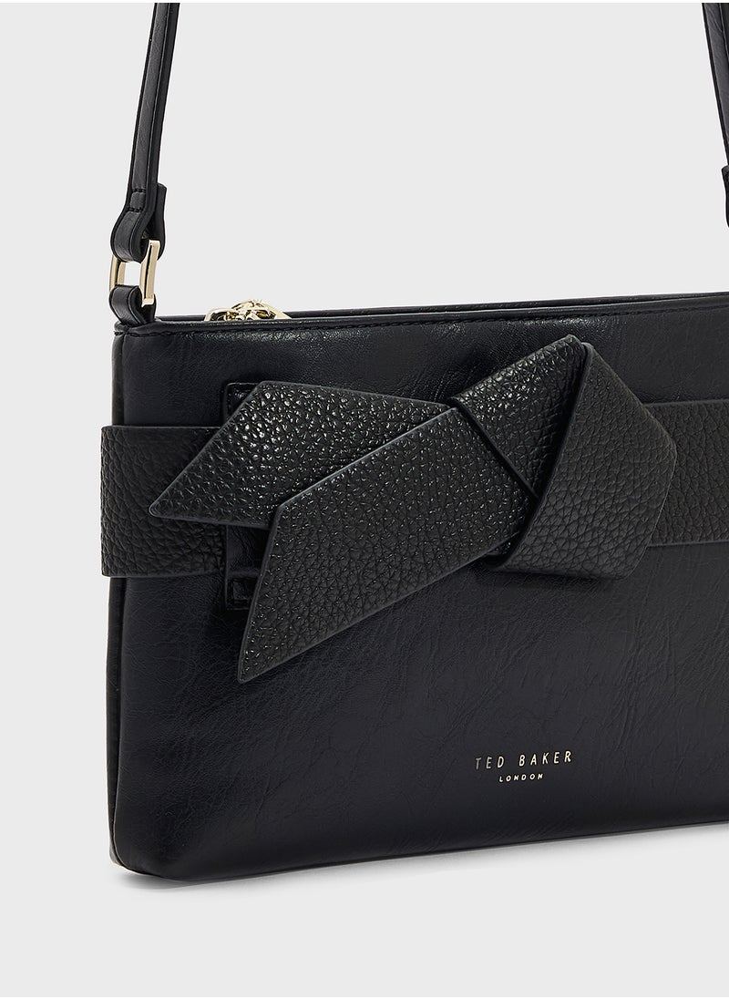 Jimsina Pu Bow Crossbody Bag