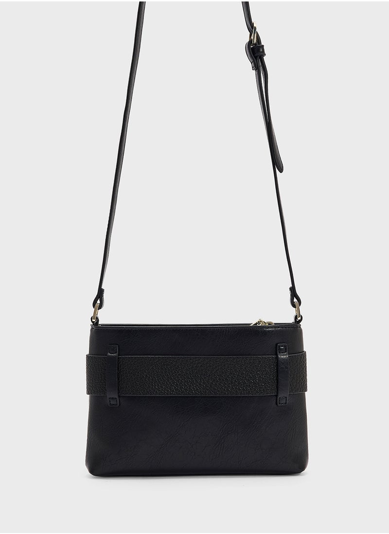 Jimsina Pu Bow Crossbody Bag