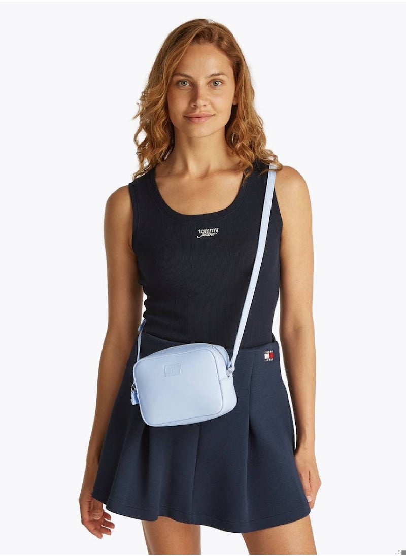 Women's Must Crossover Camera Bag - Faux Leather, Blue