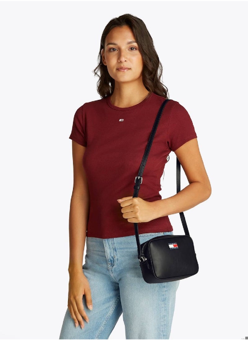 Women's Must Crossover Camera Bag - Faux Leather, Black